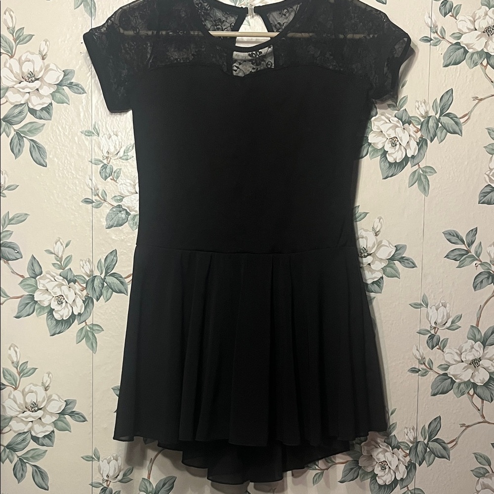 👧Kids/juniors Black Lace-Top leotard
